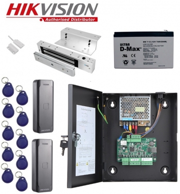 Kit C. Acceso Ip Hikvision Kd-2801 (1 Puerta) 2 Lectoras, Cerradura Y Accesorios