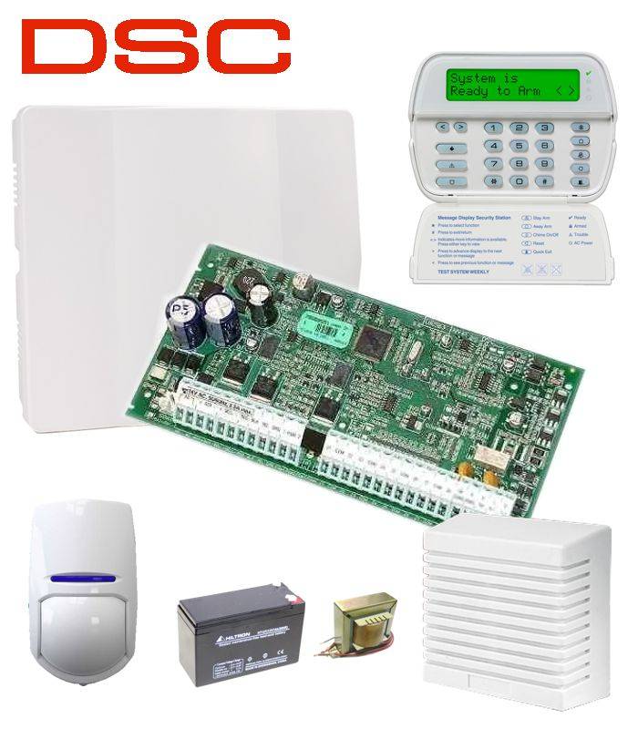 Dsc  Kit 1832  Pk-5501  - Gabinete - Trafo - Placa - Teclado  - Pir - Sirena - Bateria