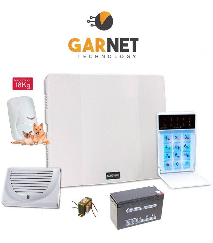 Kit Garnet Pc-732G - Led - Gabinete - Trafo - Placa Pc-732 -Teclado G-Led732 - Sirena Mp100 - Pir  Ir808 - Bateria 12V-7A/H
