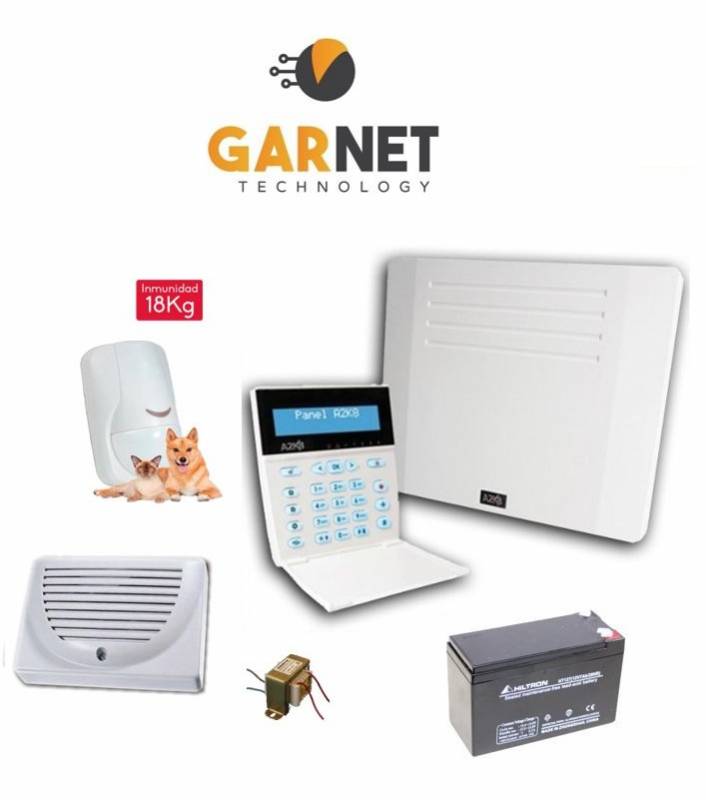 Kit Garnet Pc-900G-Lcd - Gabinete - Trafo - Placa Pc-900  -Teclado G-732-Lcd - Sirena Mp100 - Pir  Ir808 - Bateria 12V-7A/H