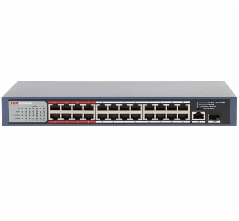 Hikvision Ds-3E0326P-E/M(B)(O-Std)  225W - Switch 24 Poe 225W -  2 Uplink Gigabit -