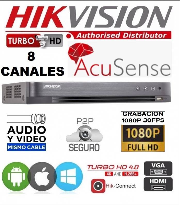 Dvr Hikvision  Ids-7208 Hqhi-M1/E(E) - Acusense