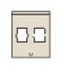 Periscopio Modulo Para Dos Rj-45 Furukawa Beige Xpm-Furu2-B