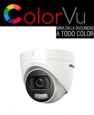 Hikvision   Color  Vu 70df0t-pf -  Domo Pvc - 1080p -  2.8mm  -  Interior 