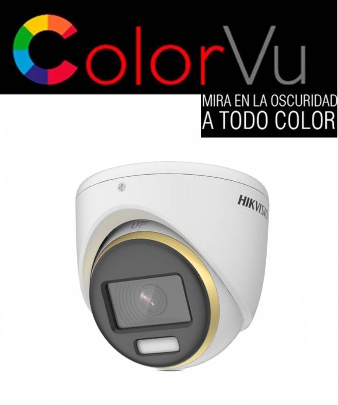 Hikvision Color Vu 70Df3T-Mf  - Domo Metal - Wdr 130Db - 1080P -  2.8Mm - Ip67 - Fot