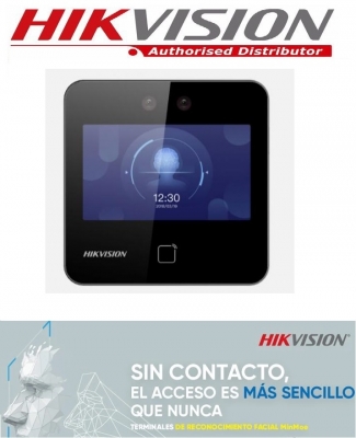  Ds-k1t343mwx  Reconocimiento Facial + Rfid Mifare  Control De Acceso - 1500 Rostos Y 3000 Targetas - Wifi -tcpip   - Minmoe - Hikvision