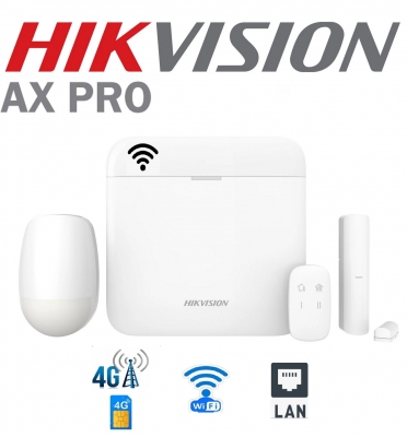 ::promo:: Kit Ax Pro Ds-pwa48-wb-4g  Arg - Alarma 100% Inalambrica Tcp/ip Lan - Wifi - 3g/4g  - 1 Pha48 4g, 1 Pir, 1 Magnetico, 1 C. Rem. -  Hikvision