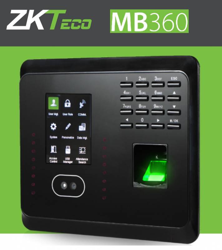 Zk-Teco Mb360-Id Control De Acceso Facial, Huella, Tarjeta,  Tcp/Ip, Usb-Host