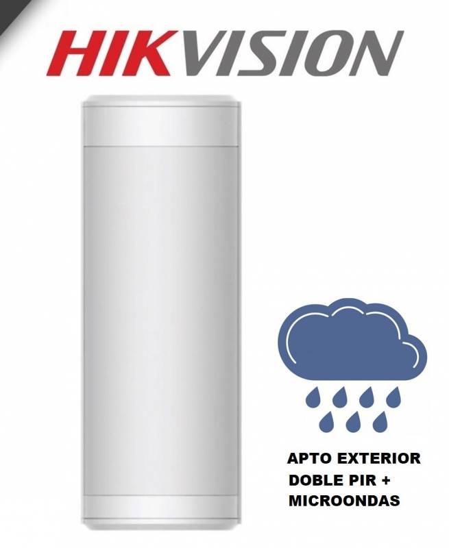 Ds-Pdtt15Am-Lm  Exterior  Doble Pir + Microondas -  Antimasking - 15 Mts. Cobertura - Angulo De 90  Grados  - Pets Inmunity 40Kg - - Hikvision