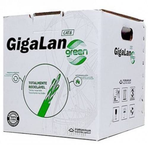 Cable Utp Cat6 Furukawa  Gigalan Bobina 305 Mts Gigalan Green Lszh (23400195)