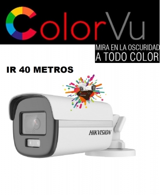 Hikvision Color Vu 12df0t-f - Bullet Metal - 2mp - Ir40 Mts  - 2.8mm - Ip67  - 