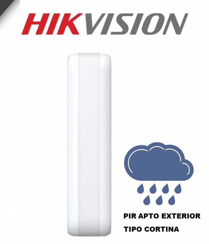 Ds-Pdc10Am-Vg3  Pir Apto Exterior Ip65  - Tipo Cortina  - Rango 10Mts. -  Antimasking  - Hikvision