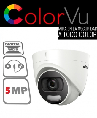 Hikvision Color Vu 70kf0t-pfs  - 5 Mp -  Audio Integrado - 2.8mm - 