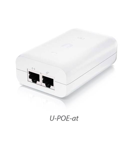 Ubiquiti U-Poe-At/Af  Poe Injector, 48Vdc  0.65A  - 802.3At (Para U6-Lr Y U6-Pro)  Gigabit Lan Port  - Fuente