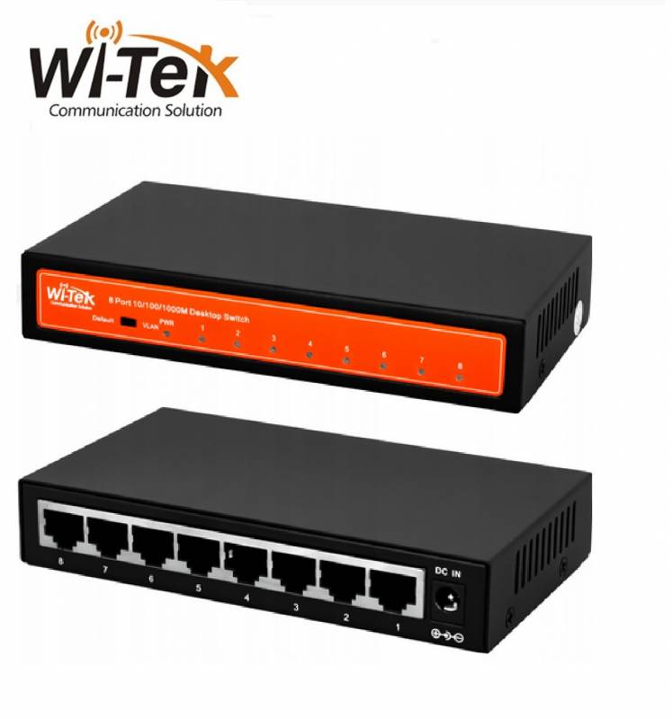 Wi-Tek Wi-Sg108 -  Gigabit - 1 Uplink - 8 Puertos - 10-100-1000Mbps  -  Switch - Witek - Witec