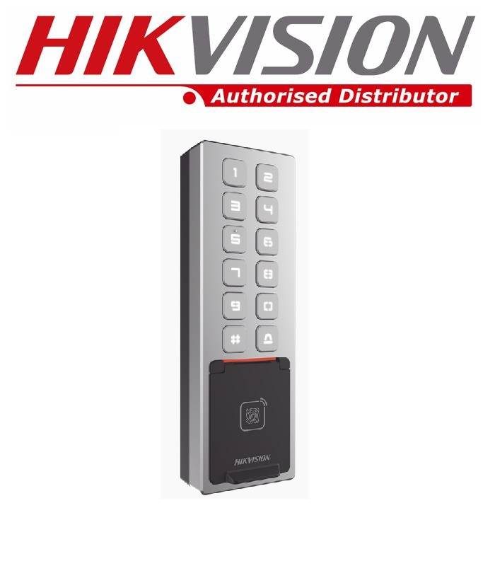 Ds-K1T805Mbfwx Hikvision Controlador - Bluetooth - Huella - Prox. Mifare - Pin - Ip65 - Ik8 - 10000 Usuarios - 100000 Registros - Interfaz Web -  Wifi