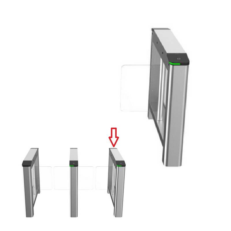 Ds-K3B220Lx-L(O-Std) Swing Barrier  Lado Derecho - Sin Controladora Ni Lectora - Se Debe Adicionar Ademas Puerta Batiente - Hikvision