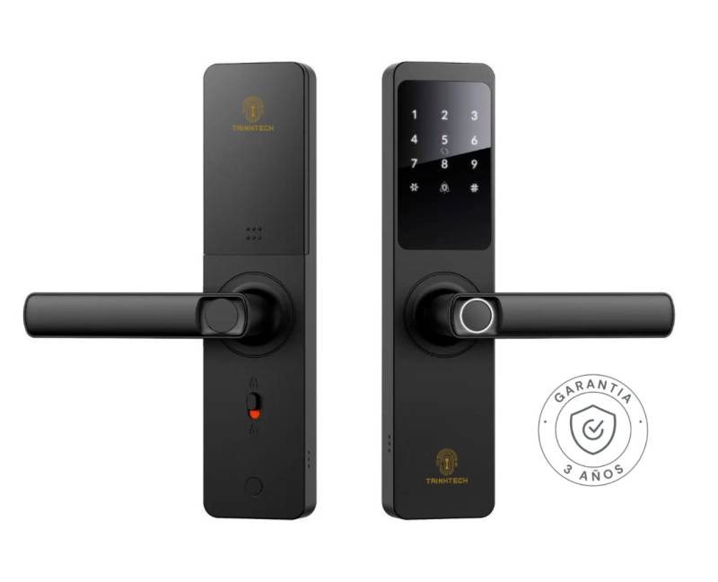 Trinktech F-102T  Smart Lock Cerradura Inteligente - 1 Perno  - Wifi - Huella - Pin - Tarjeta Mifare - App Tuya