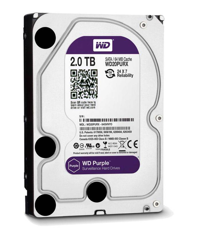 Disco Rigido 2 Tb  Purple  Western Digital - 2Tb