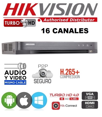 ::promo:: Dvr Hikvision  Ds-7216-hghi-m1 Acusense   O  K1 S  Con  Audio Integrado En Todos Los Canales  --promo--  