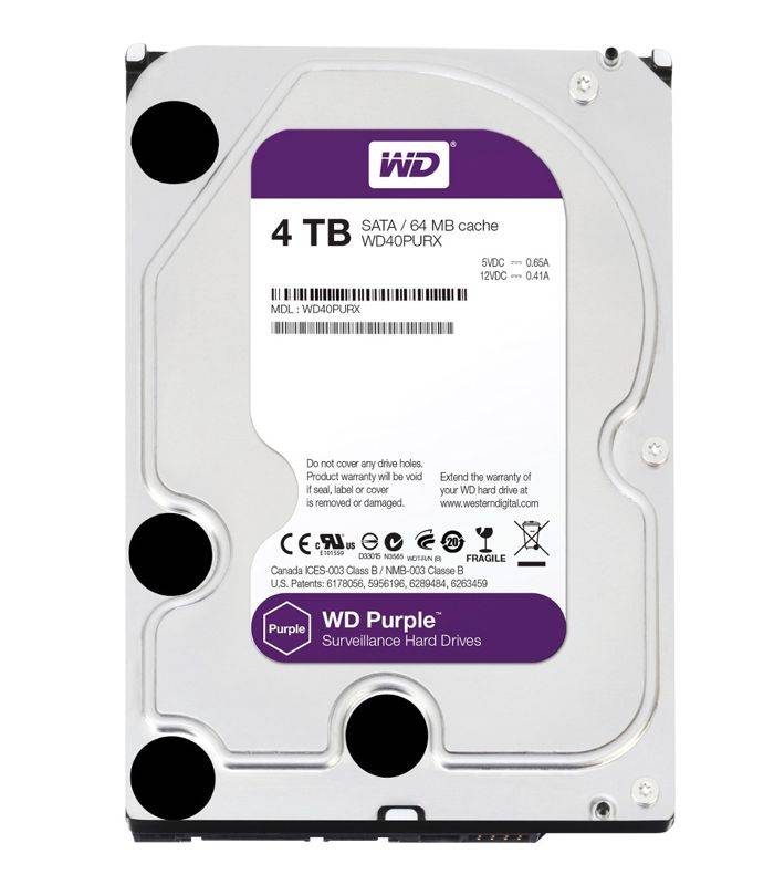 Disco Rigido 4 Tb Purple Western Digital - 4Tb